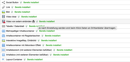 DSGVO: Datenschutzstatus in Weblic®-Übersicht ersichtlich