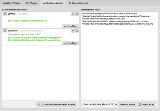 Eigene Weblics zusammenstellen und veröffentlichen