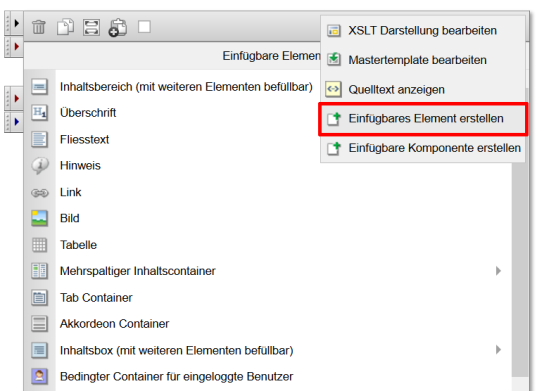 Elemente per Mausklick erstellen