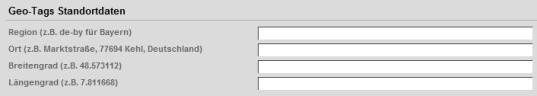 GEO-Tags festlegen