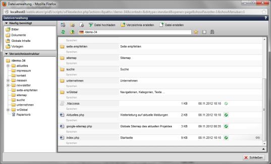 Pfad zur Google-Sitemap