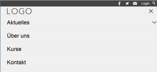 Menünavigation mit Trennlinien versehen