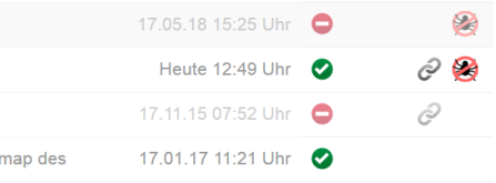 Nicht durchsuchbare Seiten in der Dateiverwaltung erkennbar