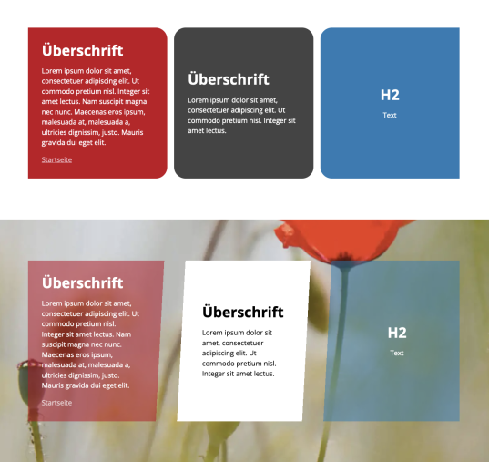 Inhaltsbox: Form über Untervarianten definieren