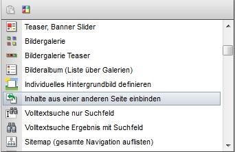 Inhalte aus einer anderen Seiten einbinden