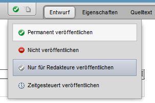 Seiten nur für Redakteur veröffentlichen