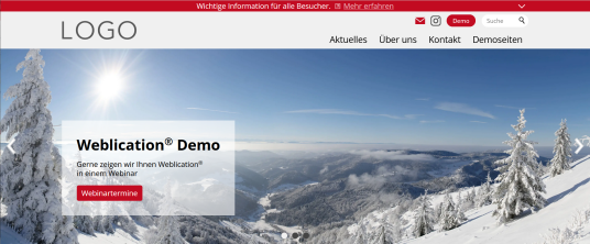 Inhalte über Kopfbereich einblenden