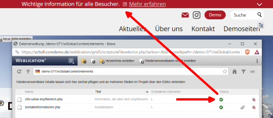 Schalten Sie die Datei "info-ueber-kopfbereich.php" online