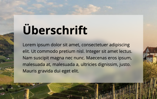 Box halbtransparent - überdeckten Hintergrund unscharf darstellen