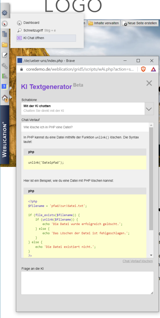 KI für Entwickler: Quelltextformatierung aus Codes, die die KI zurück liefert