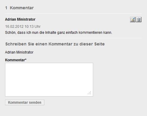 Kommentieren einer Seite