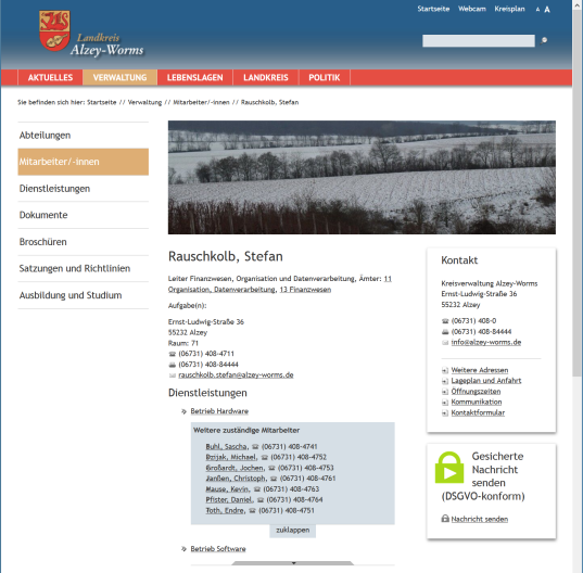 Weblication® SEND im Einsatz bei Landkreis Alzey-Worms