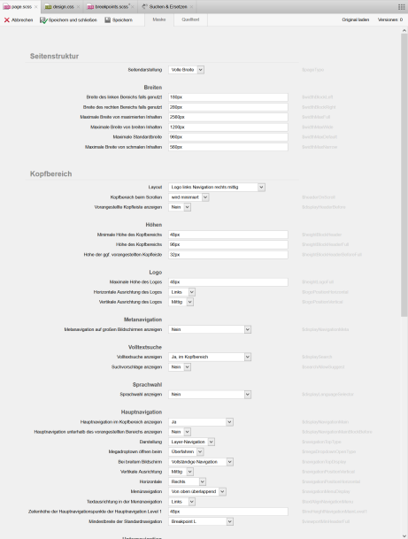 ... erzeugt automatisch die Eingabemaske des Layout-Wizards