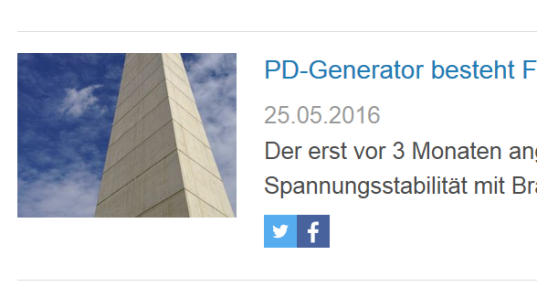 Liste um Facebook- und Twitter-Button erweitert ohne Anpassung des Zeilentemplates