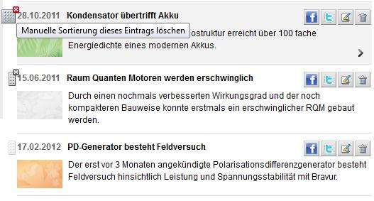 Listensortierung per Drag&Drop