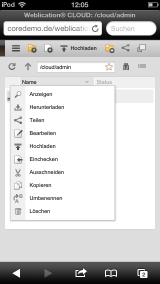 Bilder und Daten sicher teilen per Smartphone mit Weblication® CMS