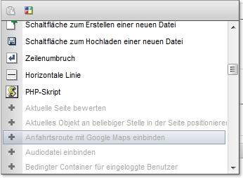 Nicht installierte Weblics anzeigen im Drag&Drop-Editor