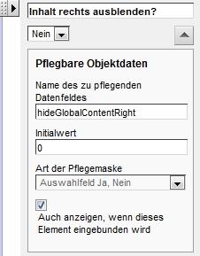 Pflegbare Objektdaten