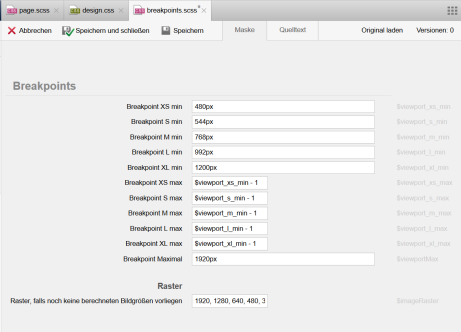 ... erzeugt automatisch diese Eingabemaske