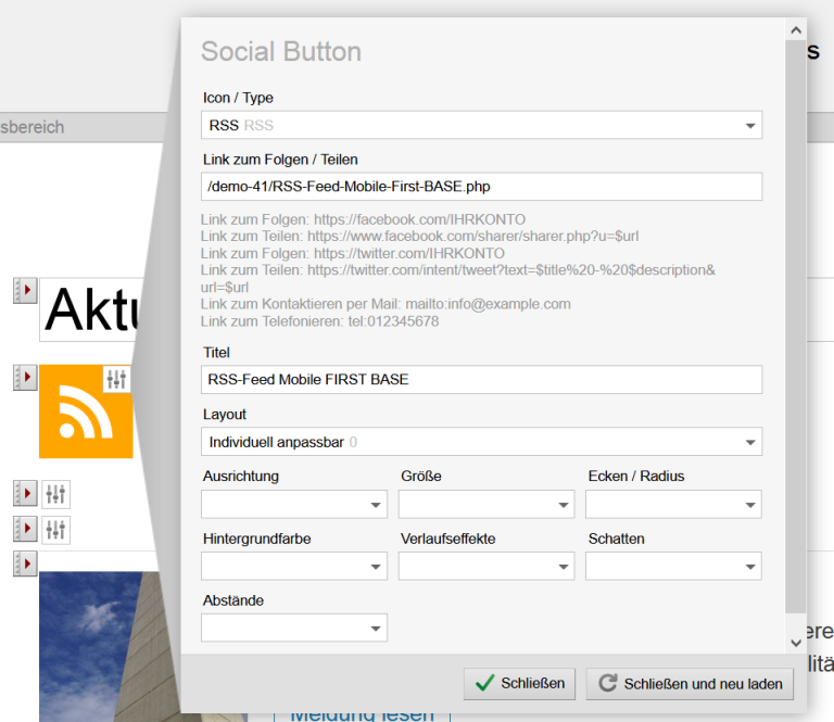So stellen Sie einen RSSFeed mit Weblication® bereit
