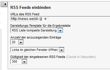 Inhalte über RSS-Feed einbinden