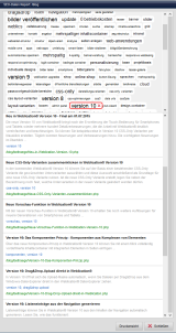SEO-Report mit Seiten-Filter nach Schlüsselwörtern über Tag-Cloud