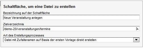 Schaltfläche zum Anlegen neuer Dateien