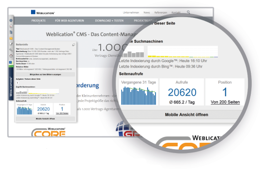 Seitenbasierte Abrufstatistik