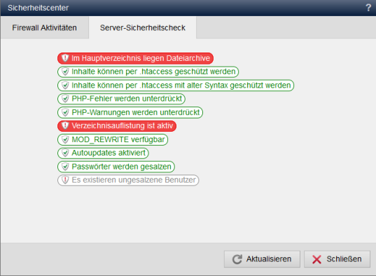 Sicherheit: Server-Sicherheitscheck