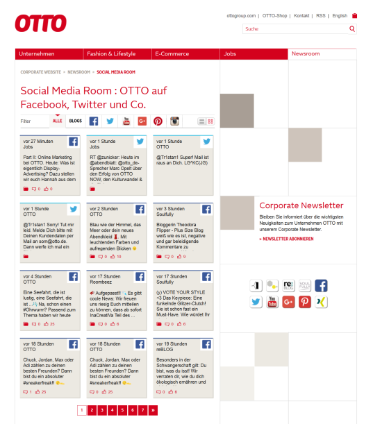 Social Media Room bei Otto
