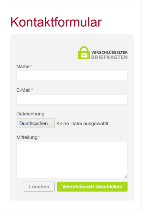 Versclüsselter Briefkaste