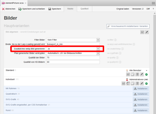 Aktivieren von WebP über CSS-Only