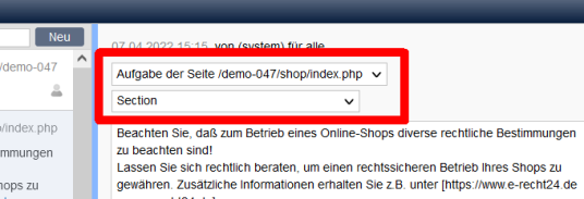 Aufgabenkontext nachträglich ändern