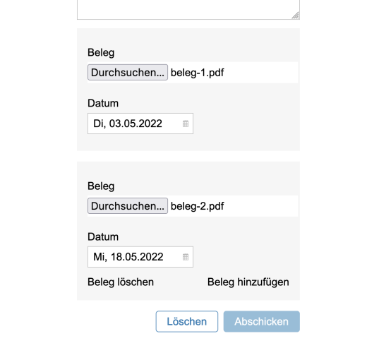 Version 17: Formulare mit vervielfältigbaren Containern