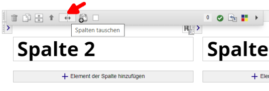 Spalten in mehrspaltigen Containern tauschen