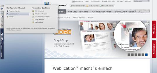 Website-Production direkt in der Web-Präsenz