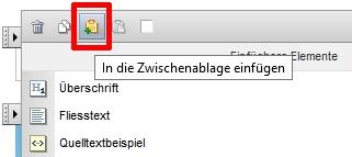 Inhalte in Zwischenablage einfügen
