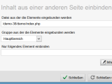 Inhalte aus anderen Seiten einbinden
