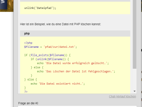 KI für Entwickler: Quelltextformatierung aus Codes, die die KI zurück liefert