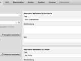 Version 16: Für Facebook + Twitter optionale Metadaten pflegen