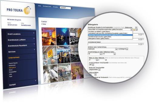 Bildergalerie: Kleine Bilder mit Vergrößerungsfunktion