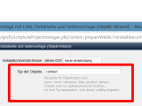 Version 15: Objekttyp festlegbar beim Installieren von Weblics® 
