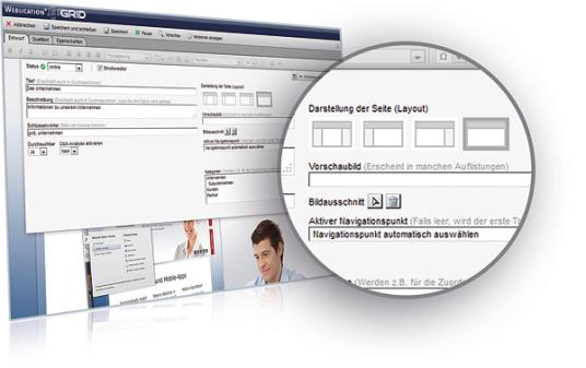 In der Metadaten-Maske legen Sie das Layout für jede Seite individuell fest