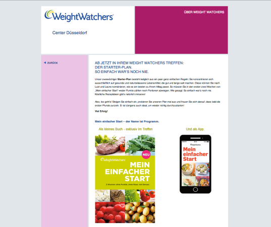 Beispiel: Weight Watchers Center Düsseldorf