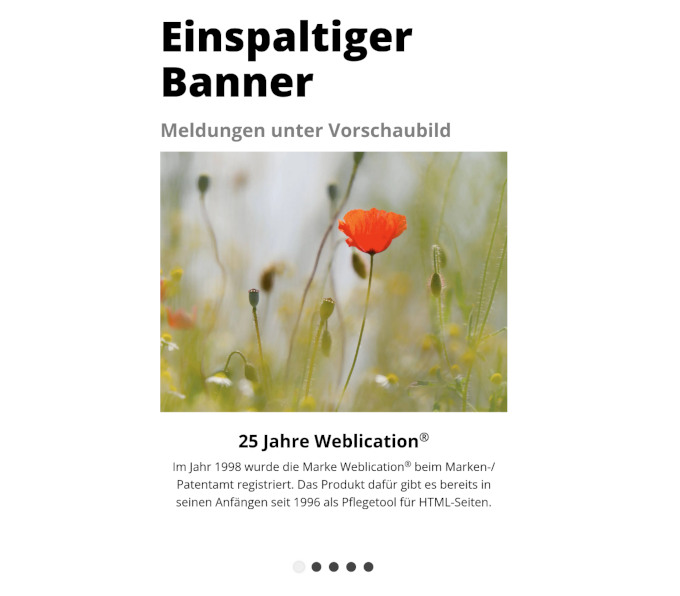 Banner/Slider: So stellen Sie Meldungen interessanter dar