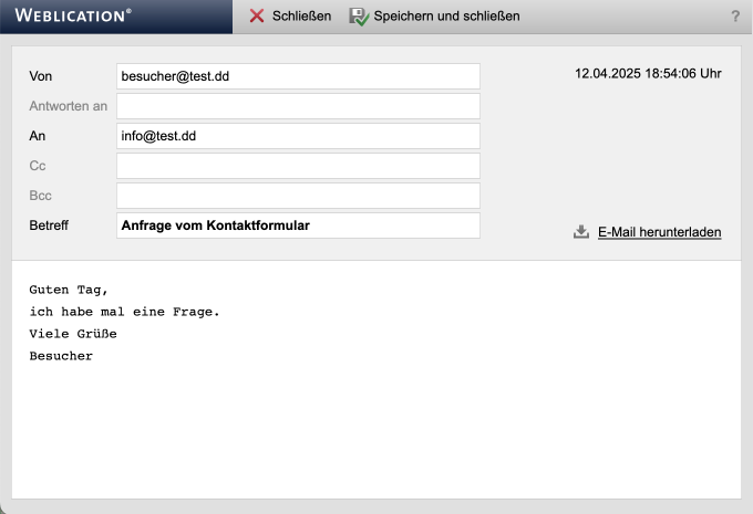 Version 20: Postausgang-Server: E-Mail Kopfdaten nachträglich bearbeiten Version 20: Postausgang-Server: E-Mail Kopfdaten nachträglich bearbeiten