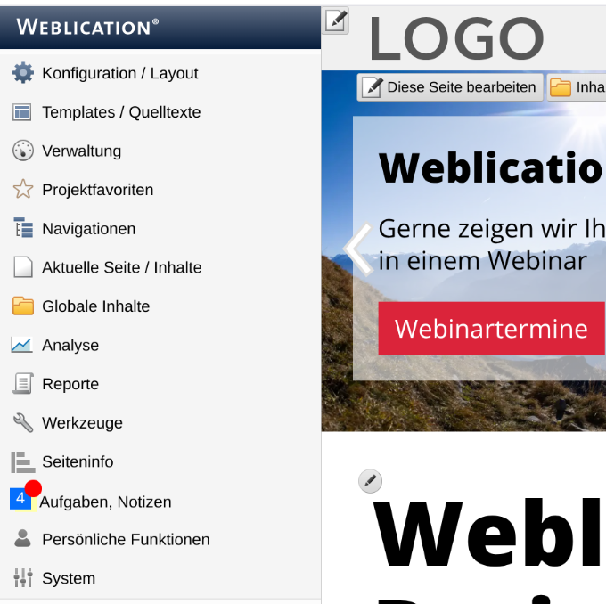Einstellung: Version 20: Fixiertes Bedien-Panel 