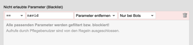 Zugriffsfilter Blacklist Zugriffsfilter Blacklist