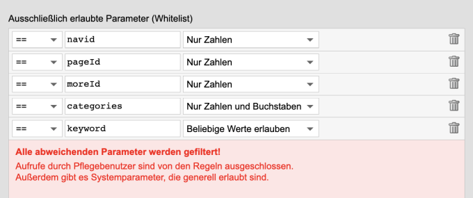 Zugriffsfilter Whitelist Zugriffsfilter Whitelist