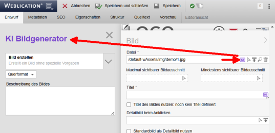 KI-Bildgenerator Aufruf